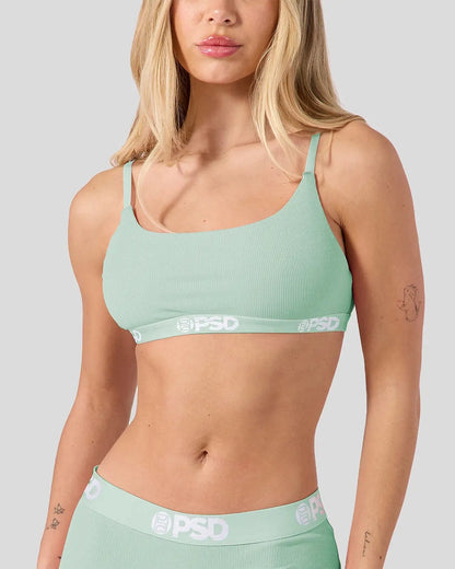 PSD Ribbed - Mint - Scoop Bralette - Ribbed