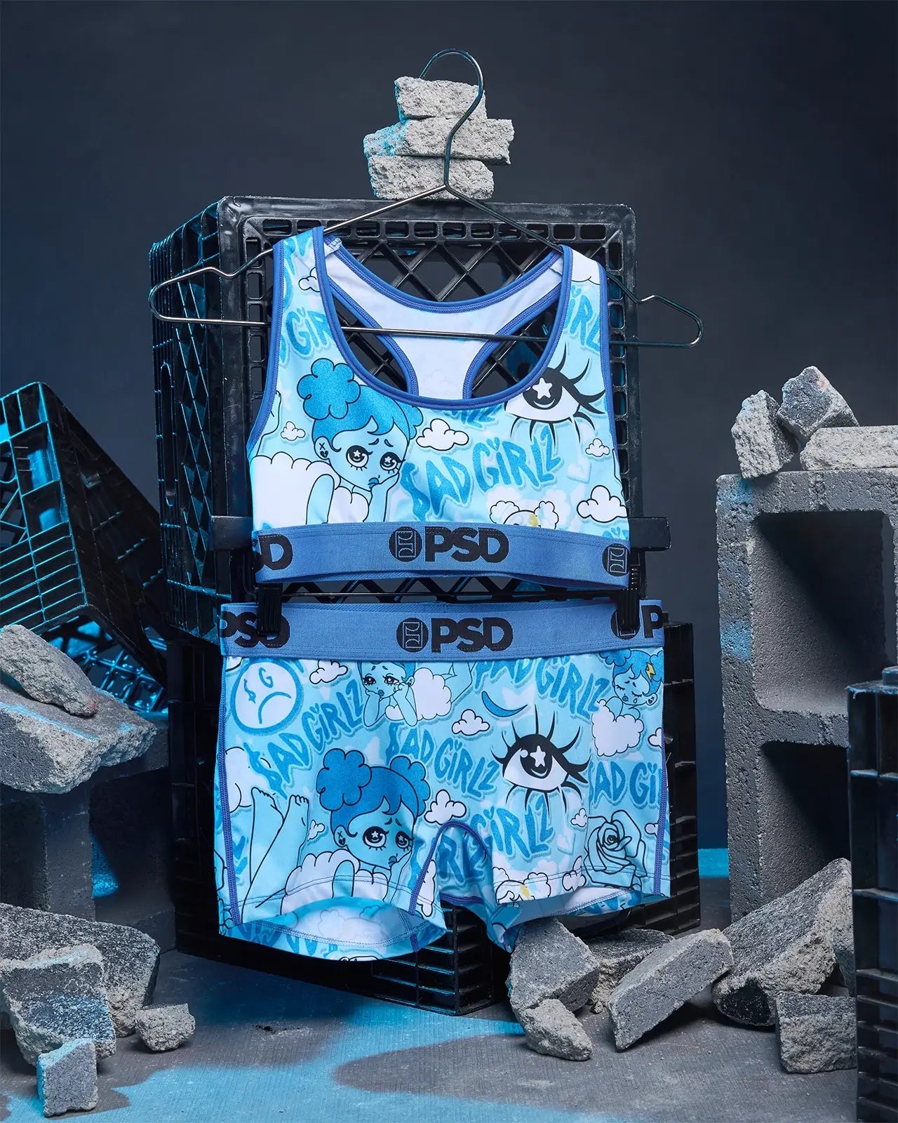 PSD Sad Girlz - Blues - Sports Bra