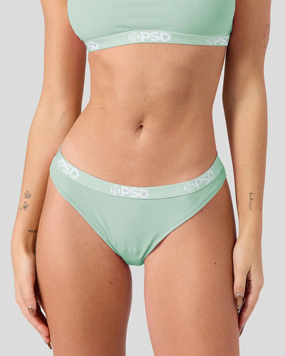PSD Ribbed - Mint - Thong - Ribbed