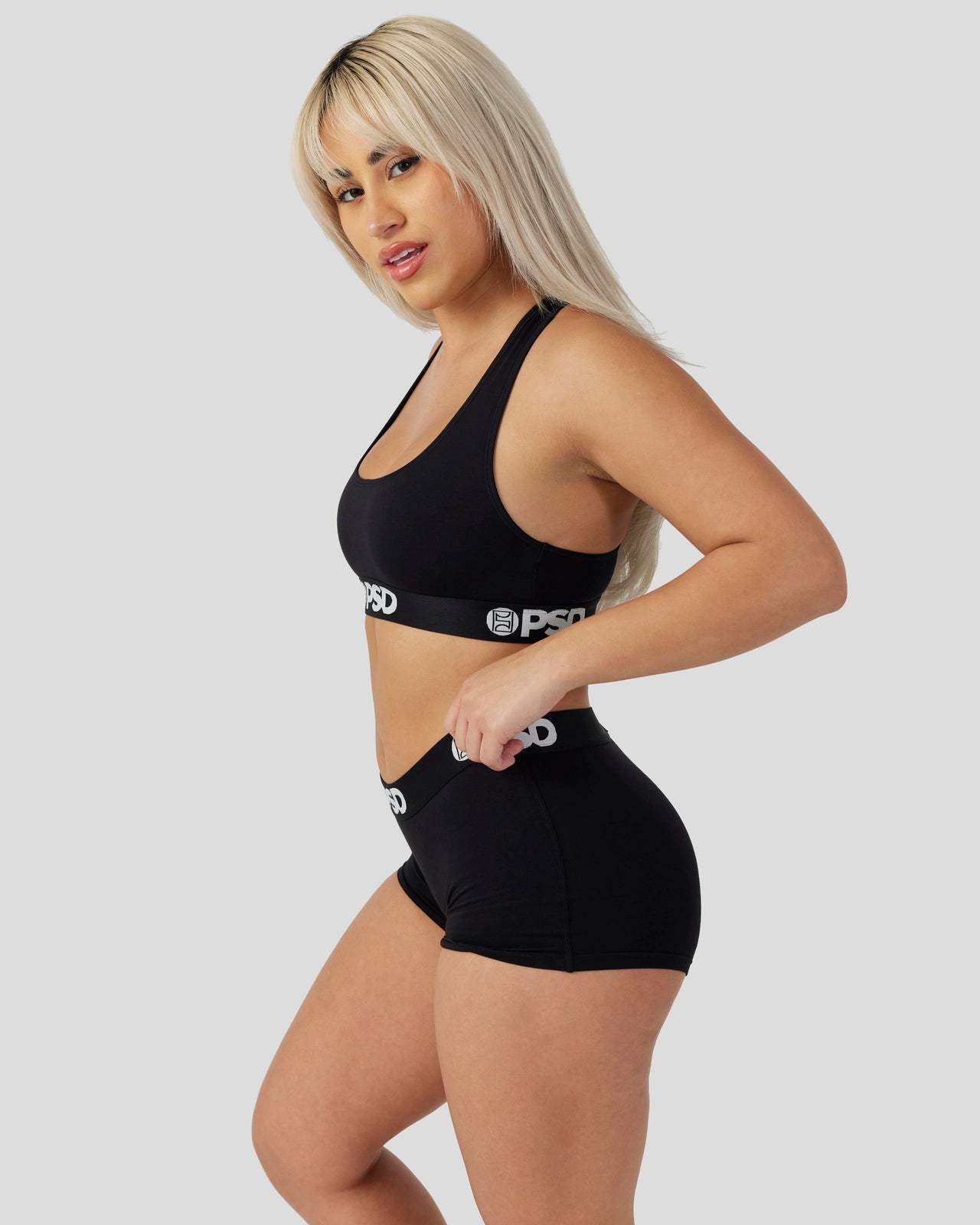 PSD Modal Solids - Black - Boy Short - Modal