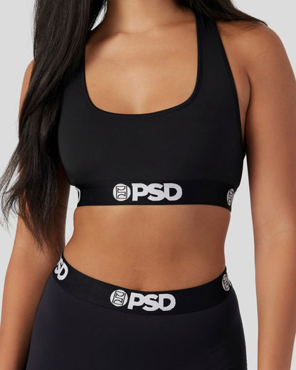 PSD Solids - Black - Sports Bra