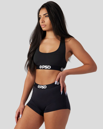 PSD Solids - Black - Sports Bra