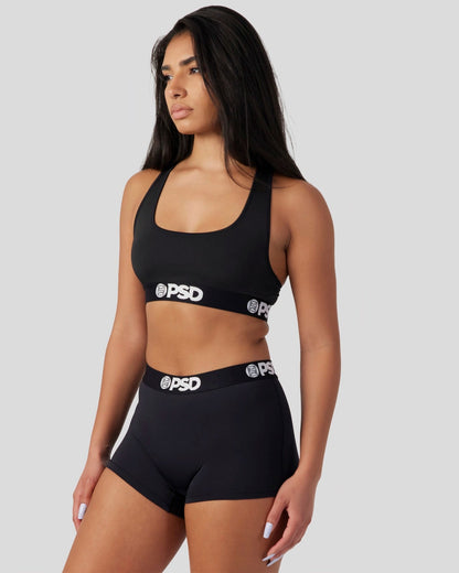 PSD Solids - Black - Boy Short