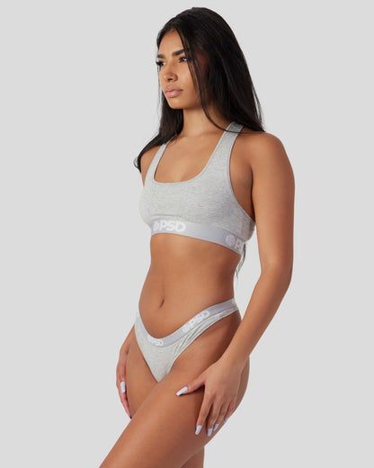PSD Modal Solids - Athletic Grey - Thong - Modal