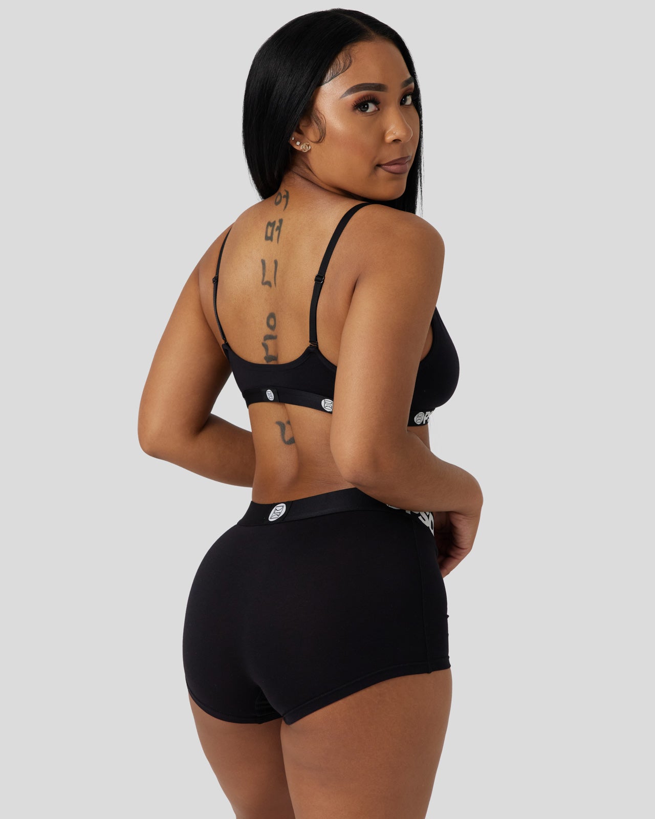 PSD Modal Solids - Black - V-Neck Bralette - Modal