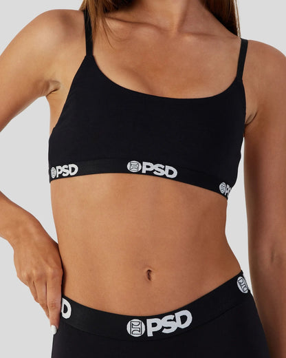 PSD Modal Solids - Black - Scoop Bralette - Modal