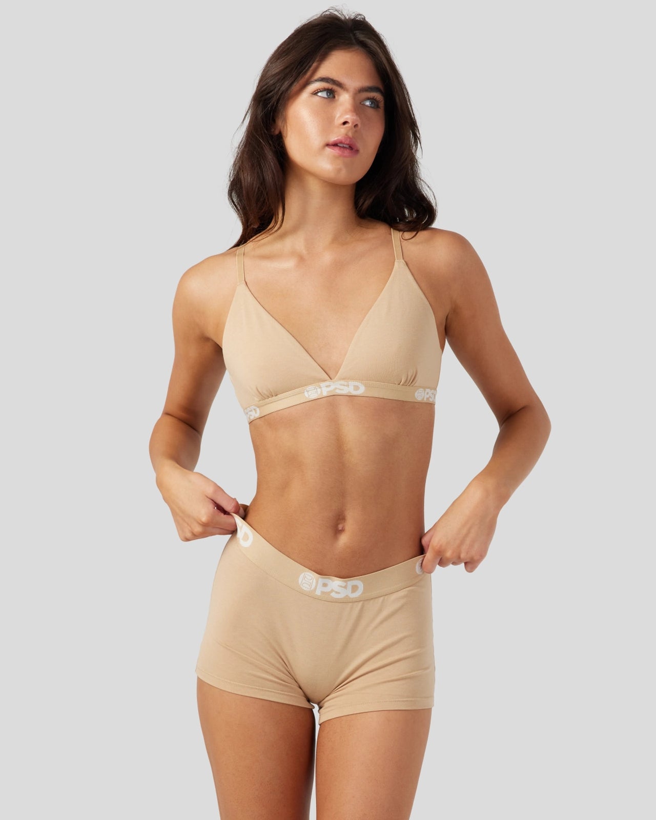 PSD Modal Solids - Sand - Triangle Bralette - Modal