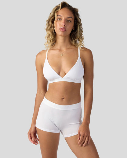 PSD Modal Solids - White - Triangle Bralette - Modal