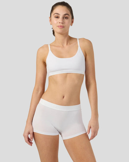 PSD Modal Solids - White - Scoop Bralette - Modal