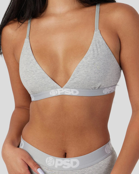 PSD Modal Solids - Athletic Grey - Triangle Bralette - Modal