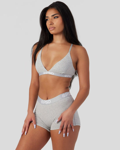 PSD Modal Solids - Athletic Grey - Triangle Bralette - Modal