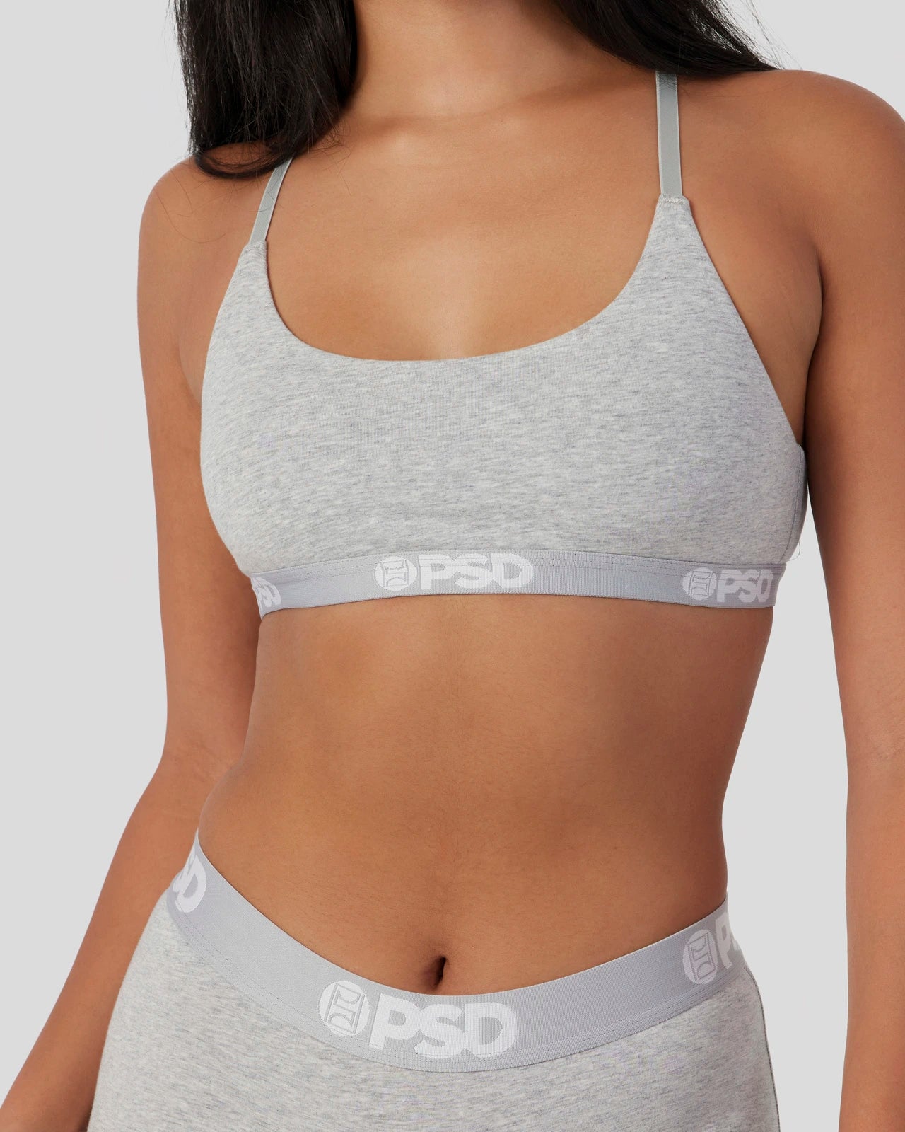 PSD Modal Solids - Athletic Grey - Scoop Bralette - Modal