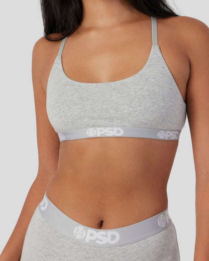 PSD Modal Solids - Athletic Grey - Scoop Bralette - Modal