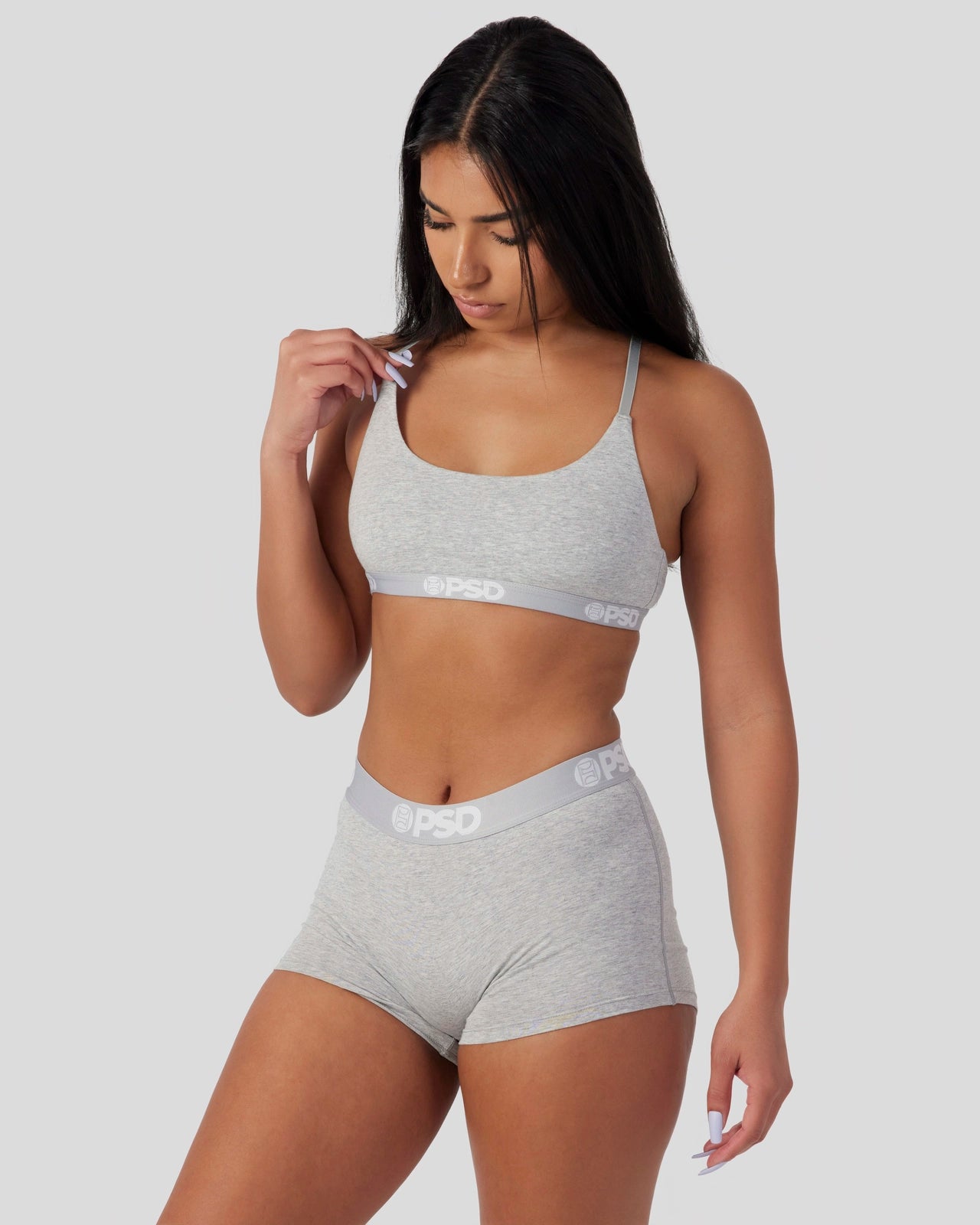 PSD Modal Solids - Athletic Grey - Scoop Bralette - Modal