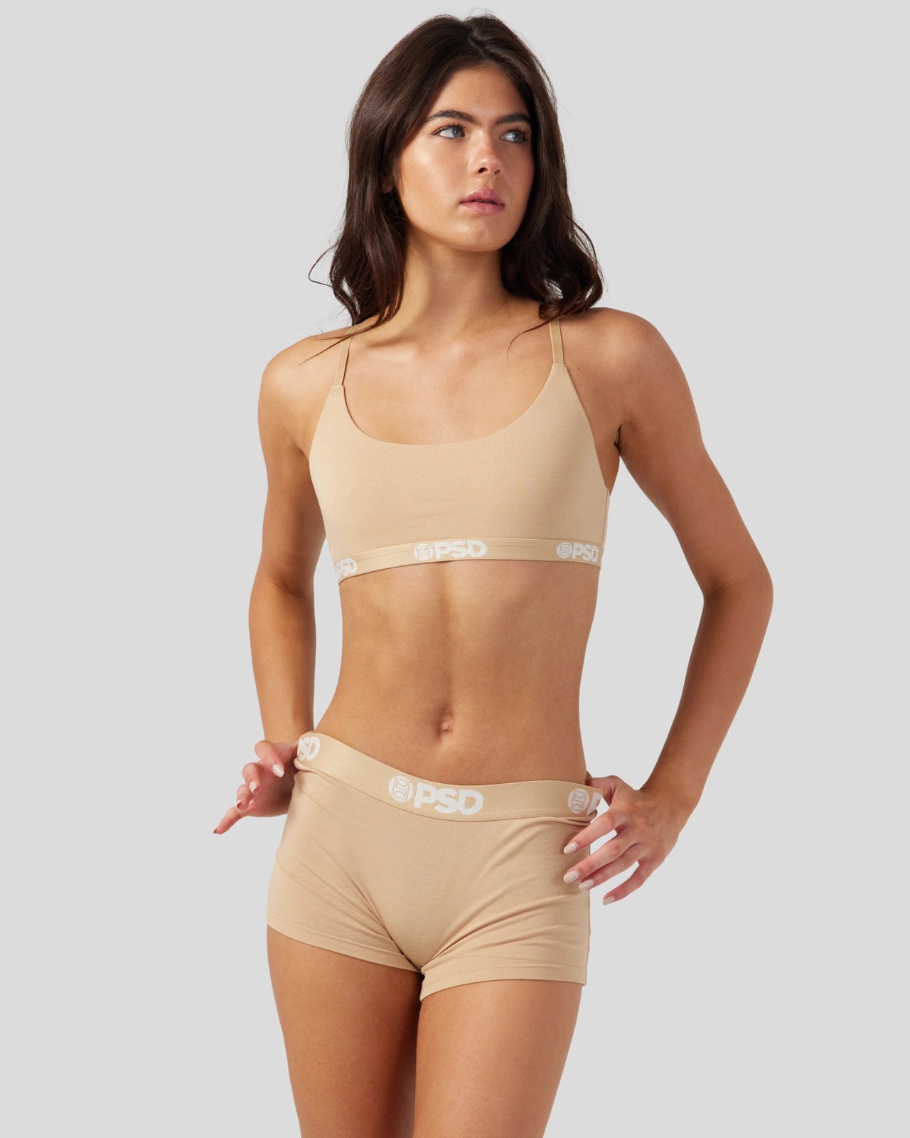 PSD Modal Solids - Sand - Scoop Bralette - Modal