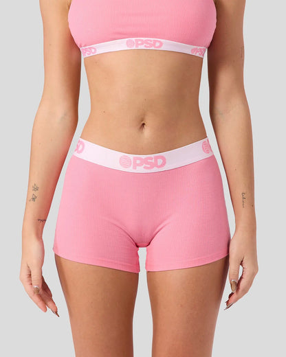 PSD Ribbed - Baby Pink - Boy Short - Ribbed