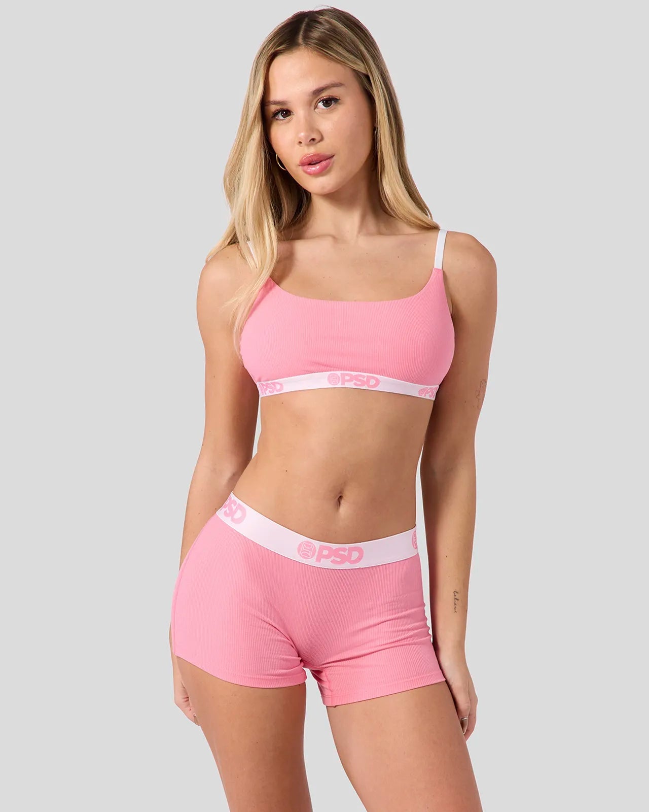 PSD Ribbed - Baby Pink - Boy Short - Ribbed