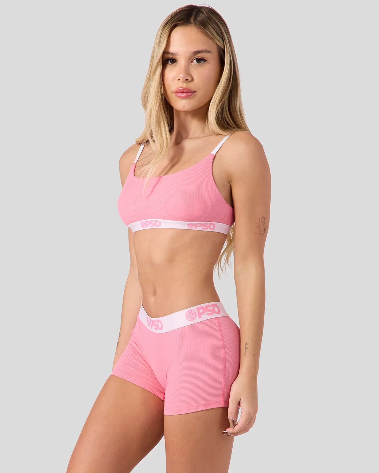 PSD Ribbed - Baby Pink - Boy Short - Ribbed
