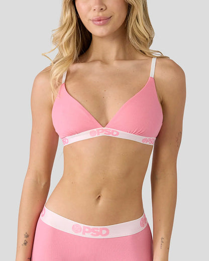 PSD Ribbed - Baby Pink - Triangle Bralette - Ribbed