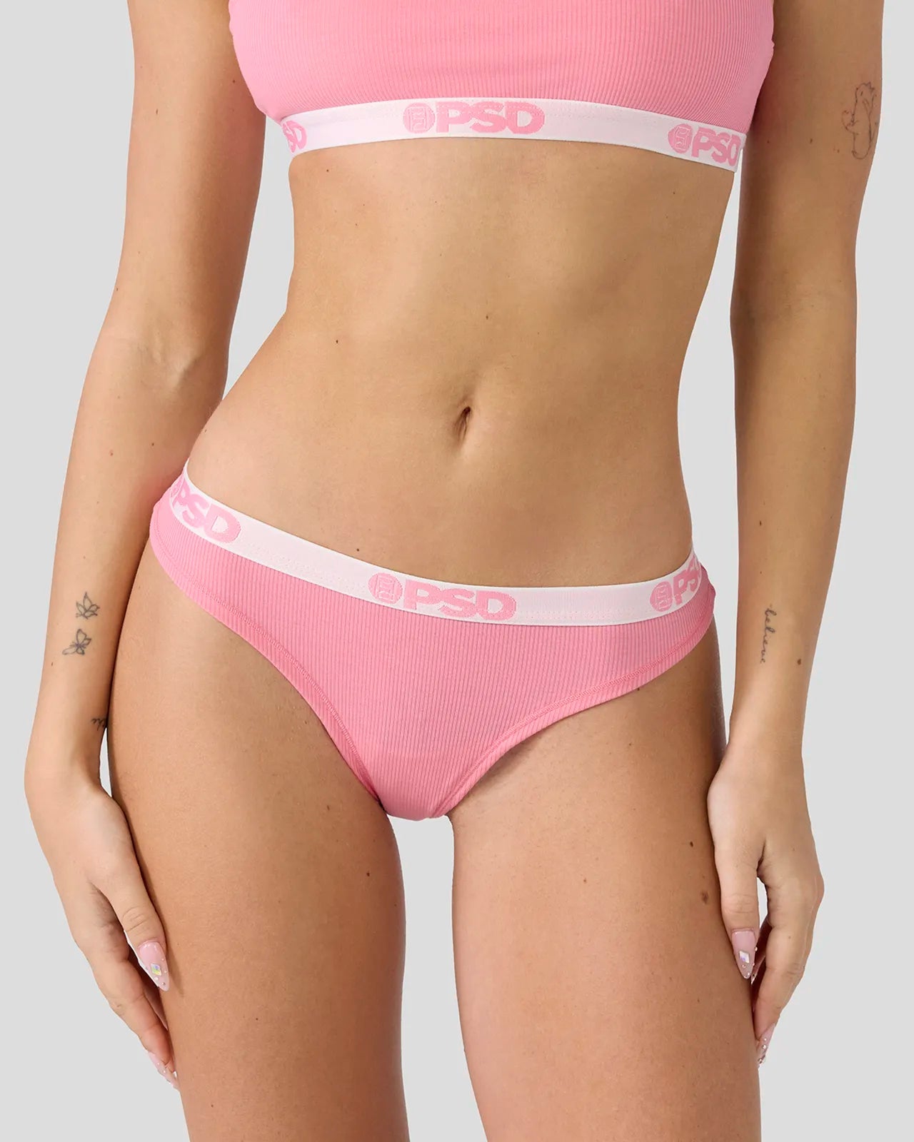 PSD Ribbed - Baby Pink - Thong - Ribbed