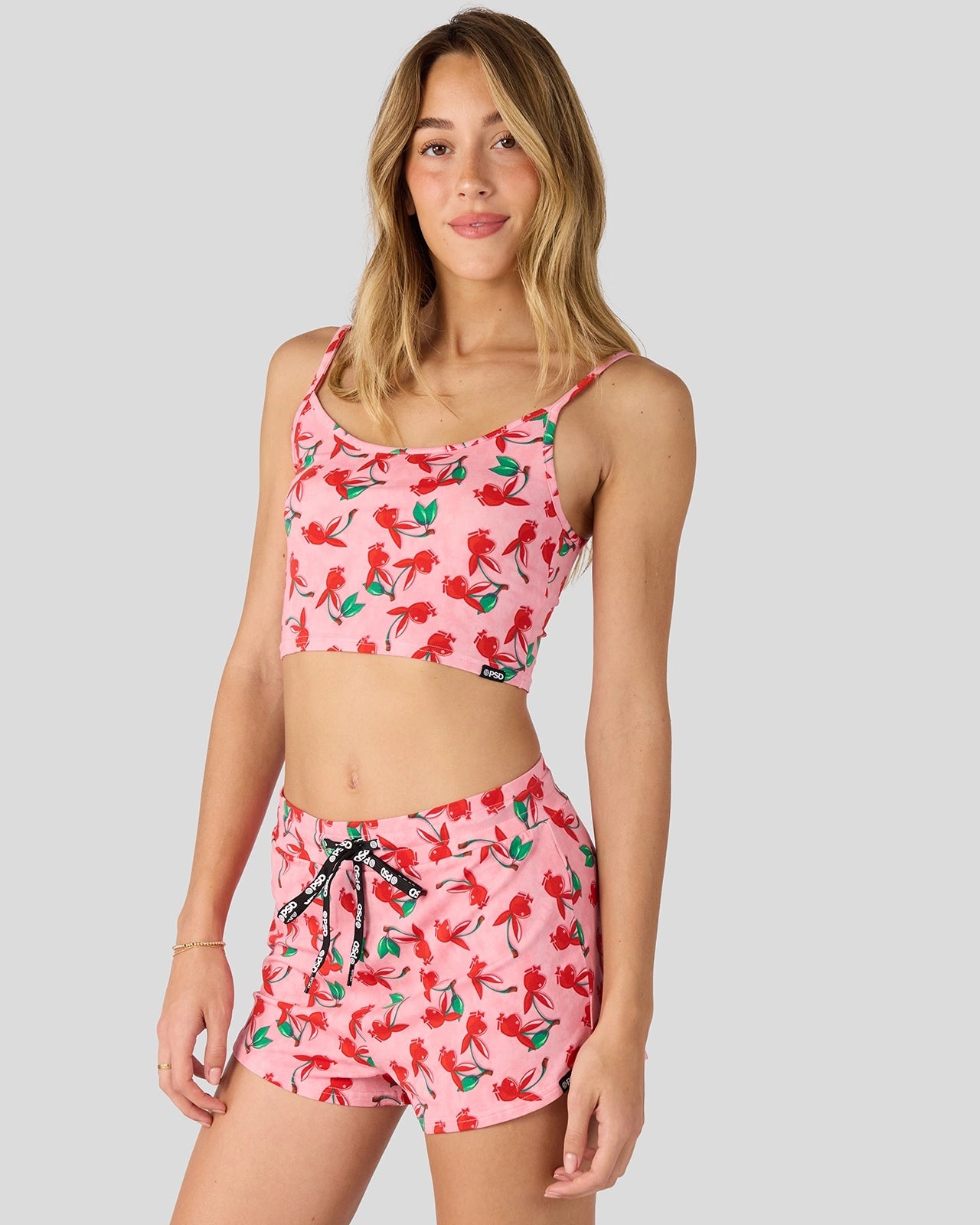 PSD Playboy Cherry Love Modal - Cami Sleep Set - Cami Sleep Set