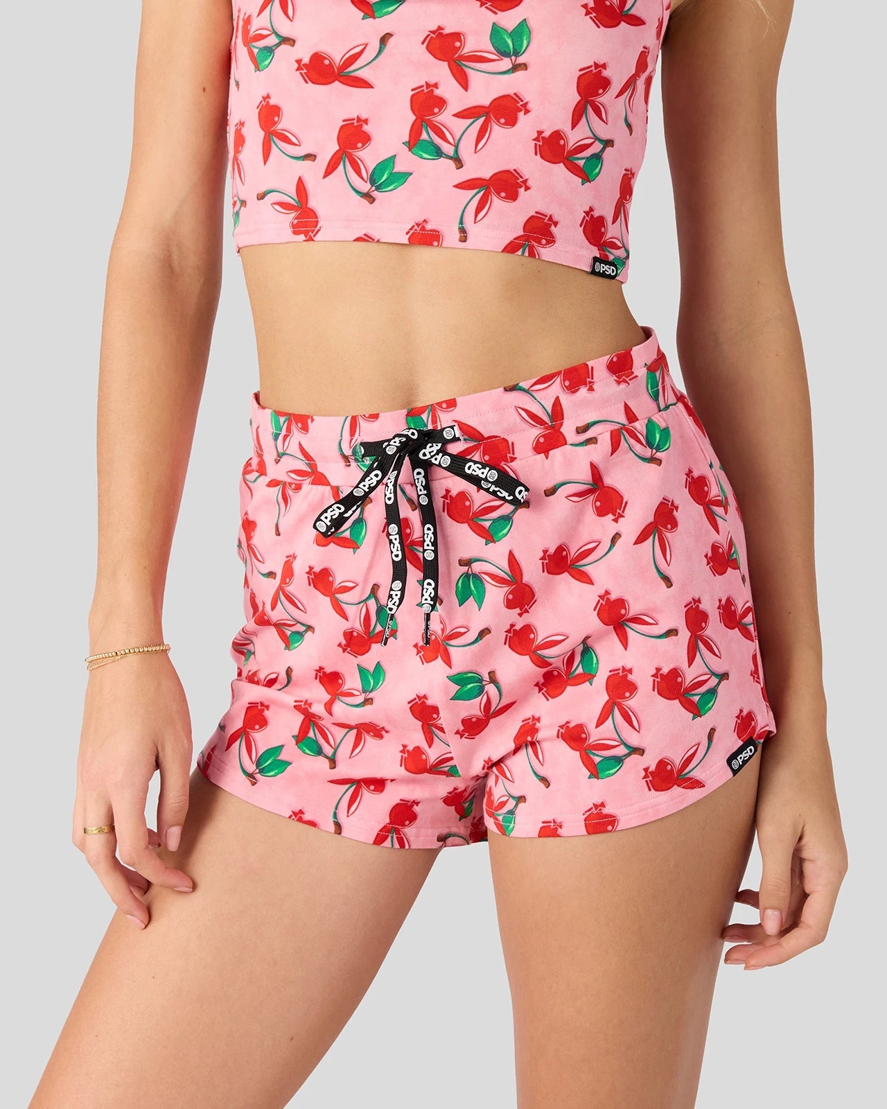 PSD Playboy Cherry Love Modal - Cami Sleep Set - Cami Sleep Set