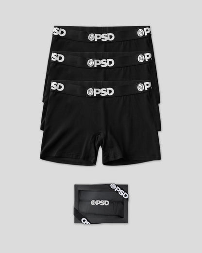 PSD Modal 3 Pack - Black - Boy Short - Modal