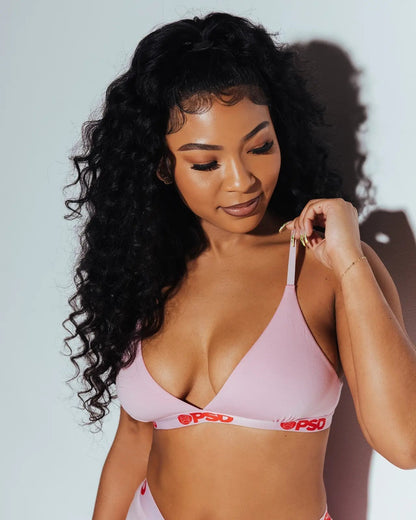 PSD Modal Solids - Pink - Triangle Bralette - Modal