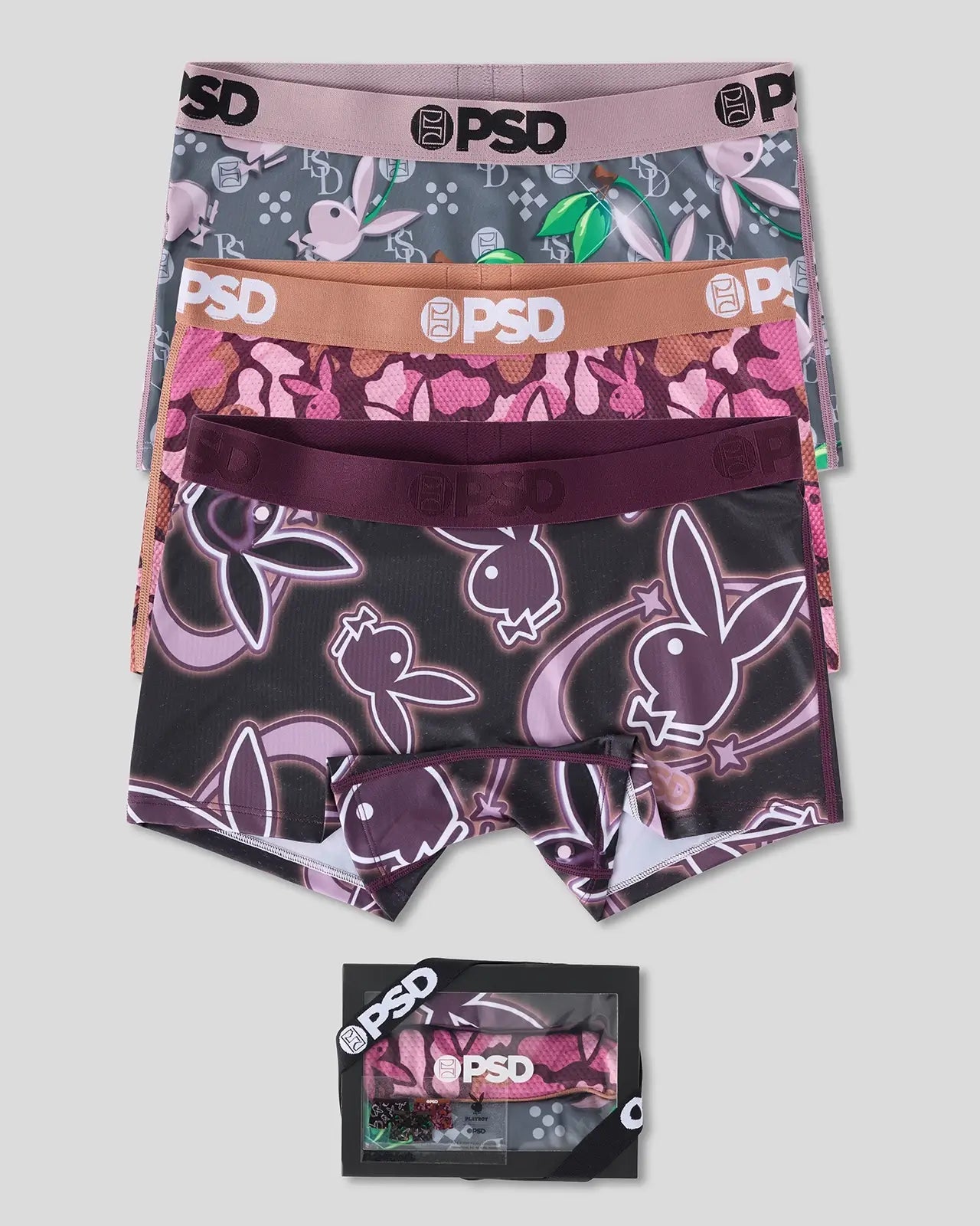 PSD 3 Pack - Playboy Tumble - Boy Short