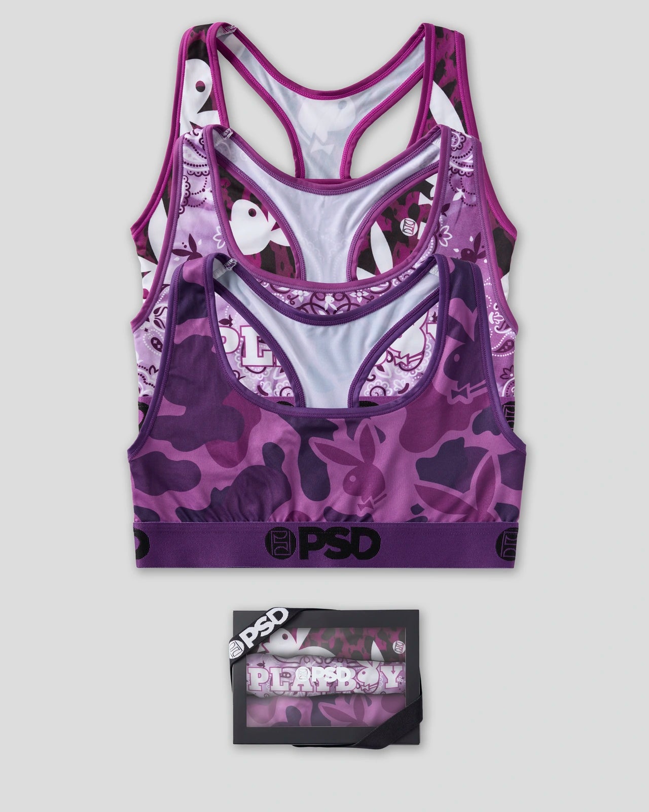 PSD 3 Pack - Playboy Purp - Sports Bra