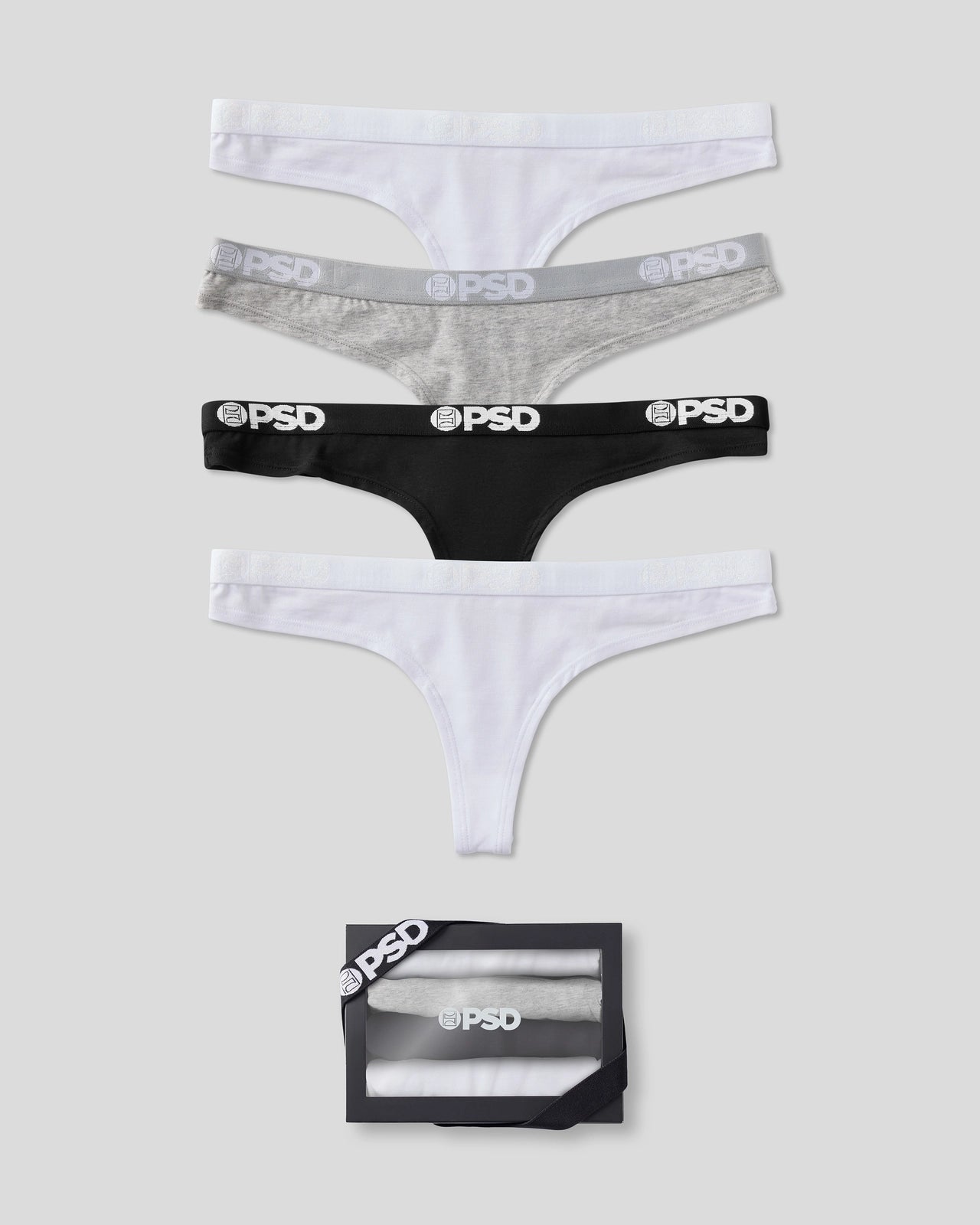 PSD Modal 4 Pack - Everyday Solids - Thong - Modal
