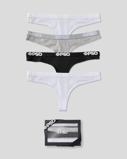 PSD Modal 4 Pack - Everyday Solids - Thong - Modal