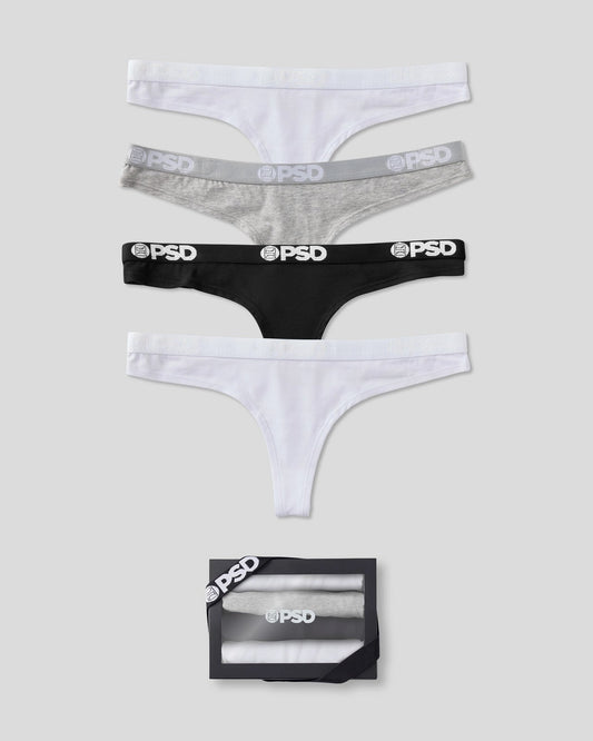 PSD Modal 4 Pack - Everyday Solids - Thong - Modal