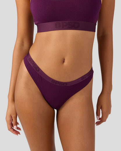 PSD Modal Solids - Plum - Thong - Modal