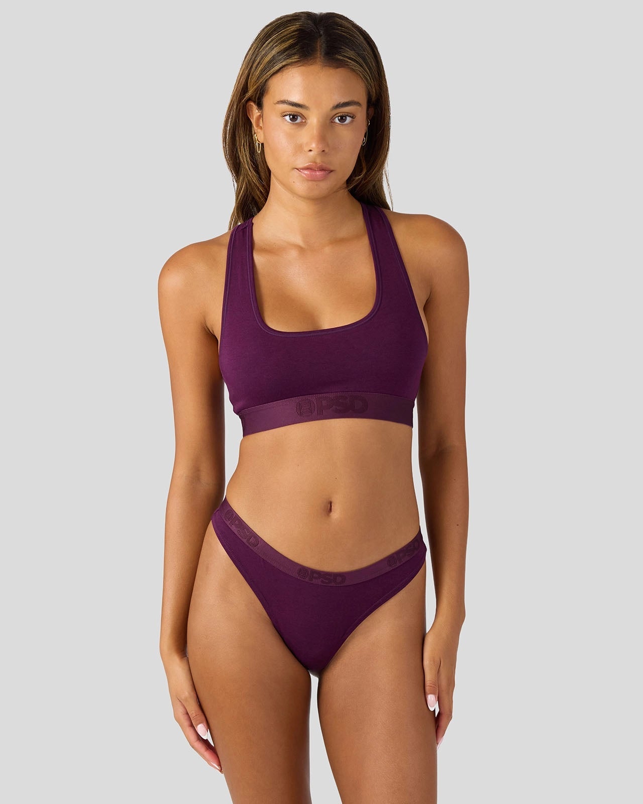 PSD Modal Solids - Plum - Thong - Modal