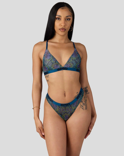 PSD Mesh - Floclr Blst - Triangle Bralette - Mesh
