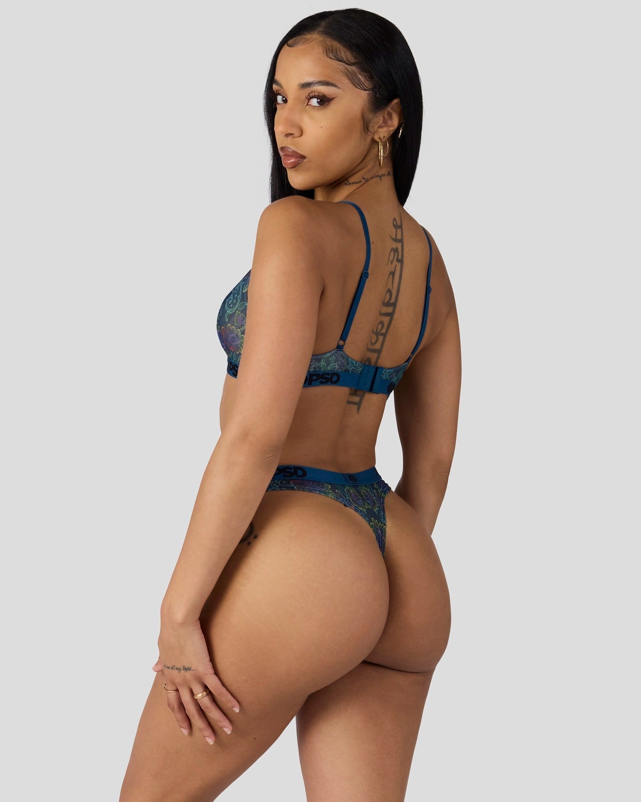 PSD Mesh - Floclr Blst - Triangle Bralette - Mesh