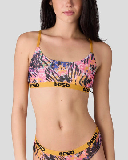 PSD Mesh - Vibin Snake - Scoop Bralette - Mesh