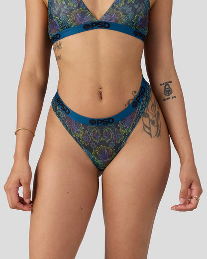 PSD Mesh - Floclr Blst - Thong - Mesh