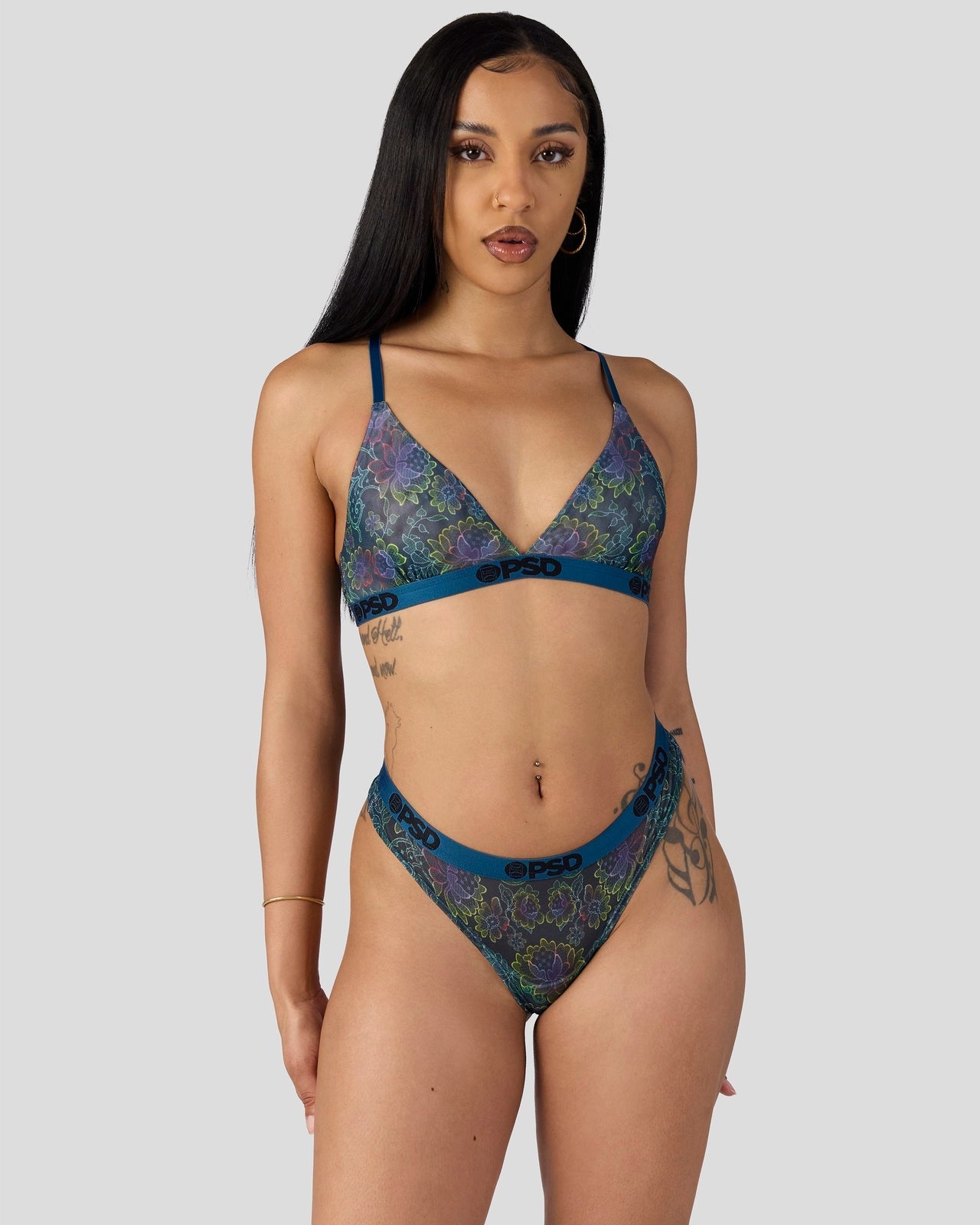 PSD Mesh - Floclr Blst - Thong - Mesh