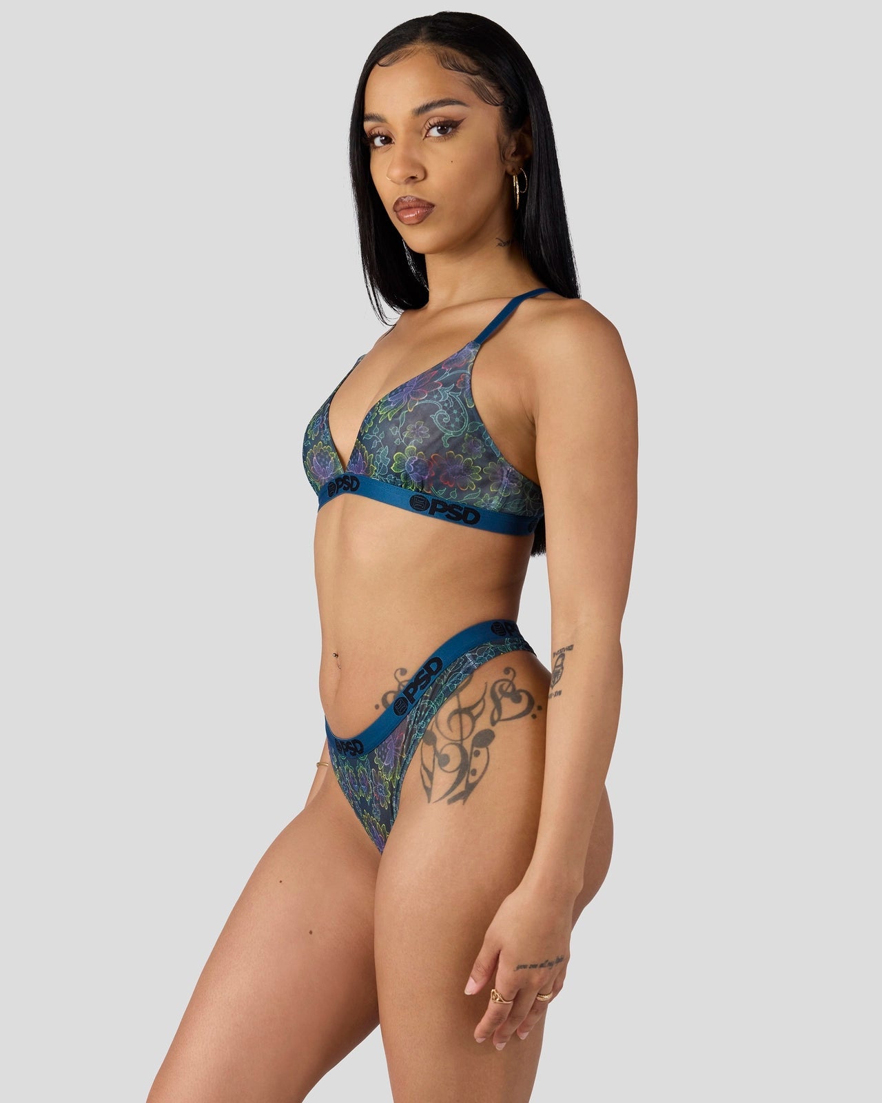 PSD Mesh - Floclr Blst - Thong - Mesh