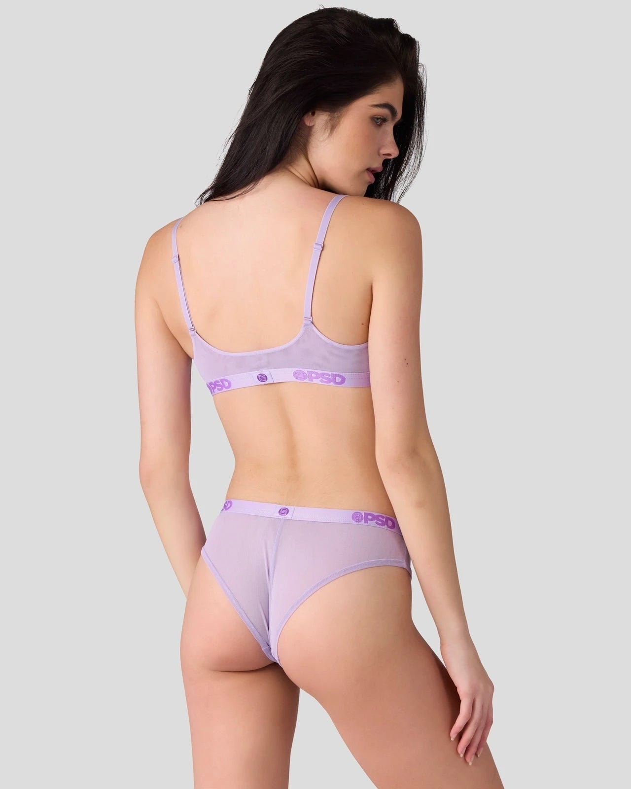 PSD Mesh - Solid Lavender - Scoop Bralette - Mesh