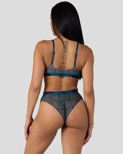 PSD Mesh - Floclr Blst - Scoop Bralette - Mesh