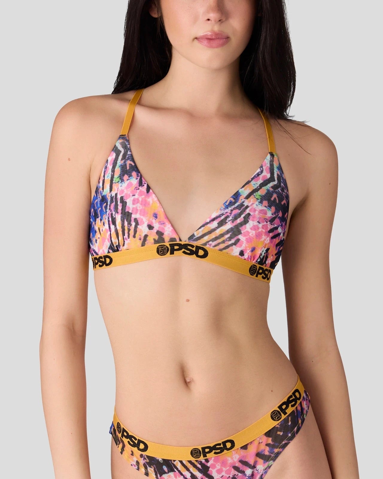 PSD Mesh - Vibin Snake - Triangle Bralette - Mesh