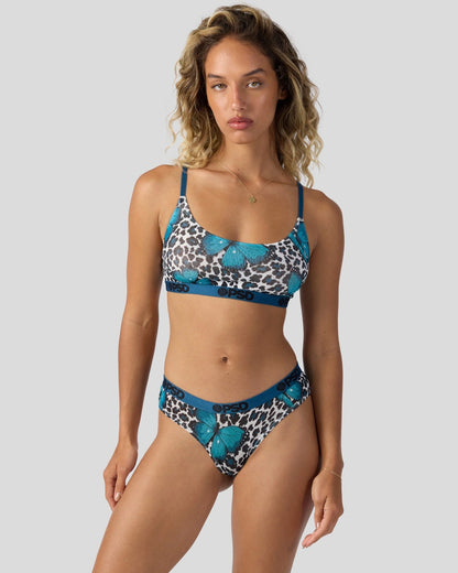 PSD Mesh - Primal Butterfly - Scoop Bralette - Mesh