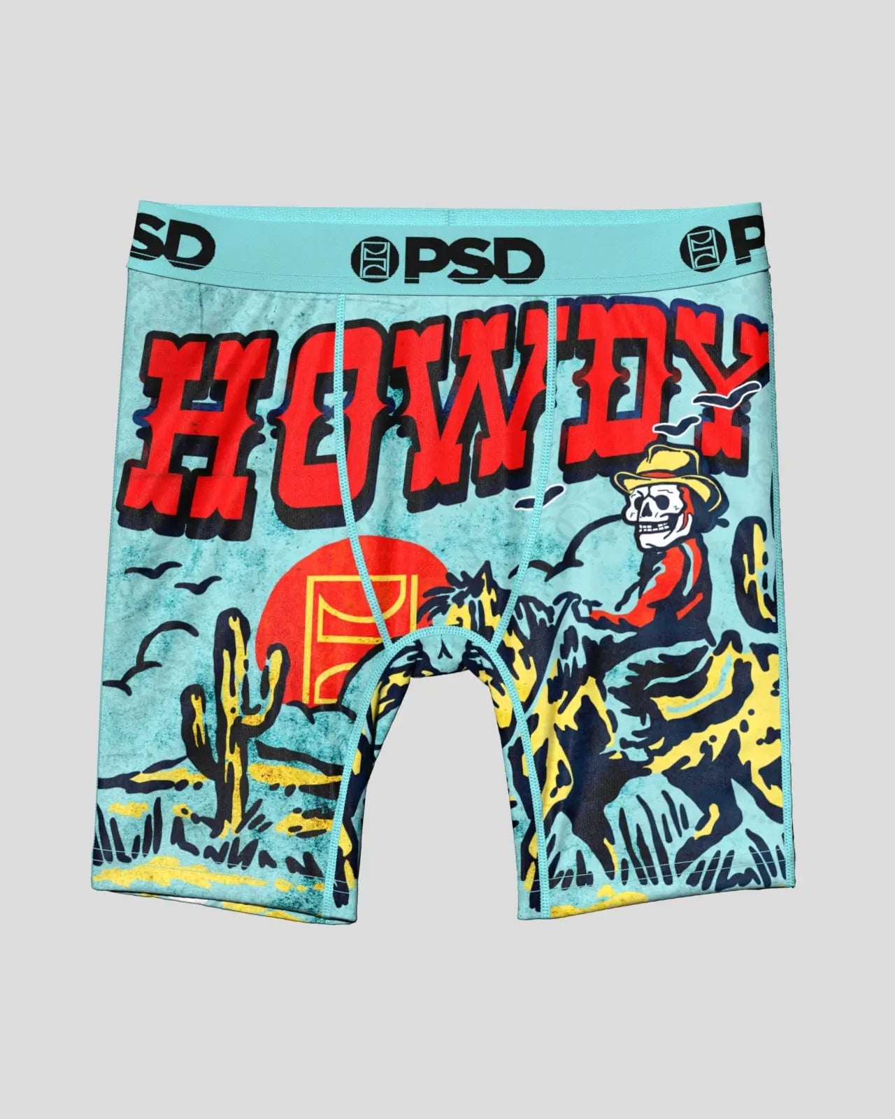 PSD Howdy Teal - Youth Underwear