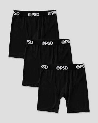 PSD Solids 3 Pack - Black - Youth Underwear - Cotton