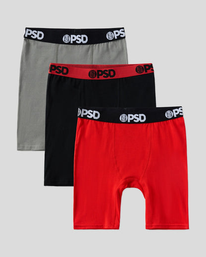 PSD Solids 3 Pack - Heat - Youth Underwear - Cotton
