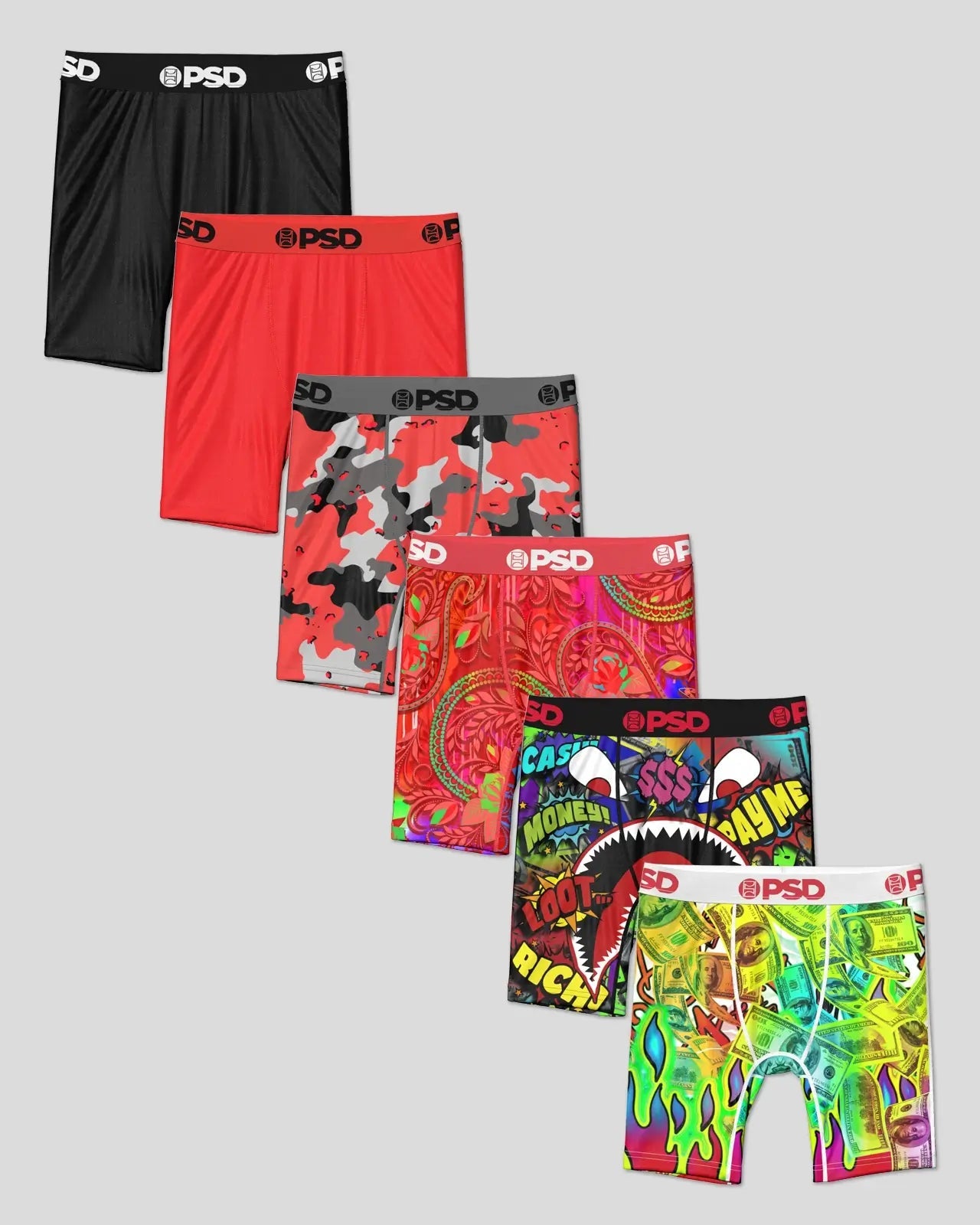 PSD 6 Pack - Red Vault - Youth Underwear