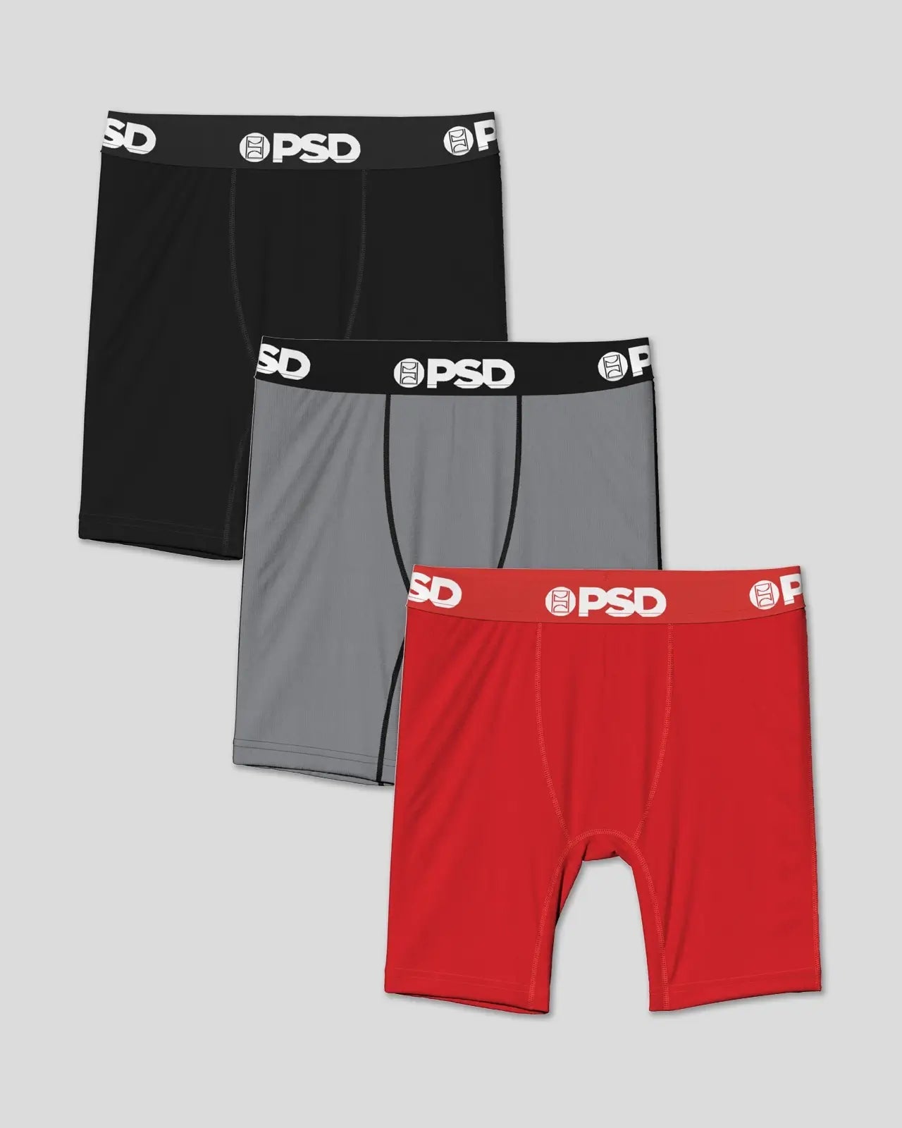 PSD Solids 3 Pack - Core Red - Youth Underwear - Cotton